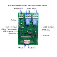 Emetteur-Récepteur Radio Etanche Haute Puissance 30A 2 Canaux Temporisation 0 seconde~99 heures (Modèle 0020659)