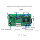 Kit Émetteur Récepteur Relais Radio 9V 12V 24V 10A 2 Canaux Fonction Temporisation Ajustable 0s~99h (Modèle 0020320)