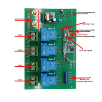 5000M 4 Canaux  Sortie d'Alimentation CA Haute Puissance 30A RF Étanche Récepteur Sans Fil Avec Fonction de Télécommande et de Rétroaction (modèle 0020672)